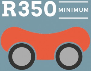 Minimum rental is just R350 on car hire